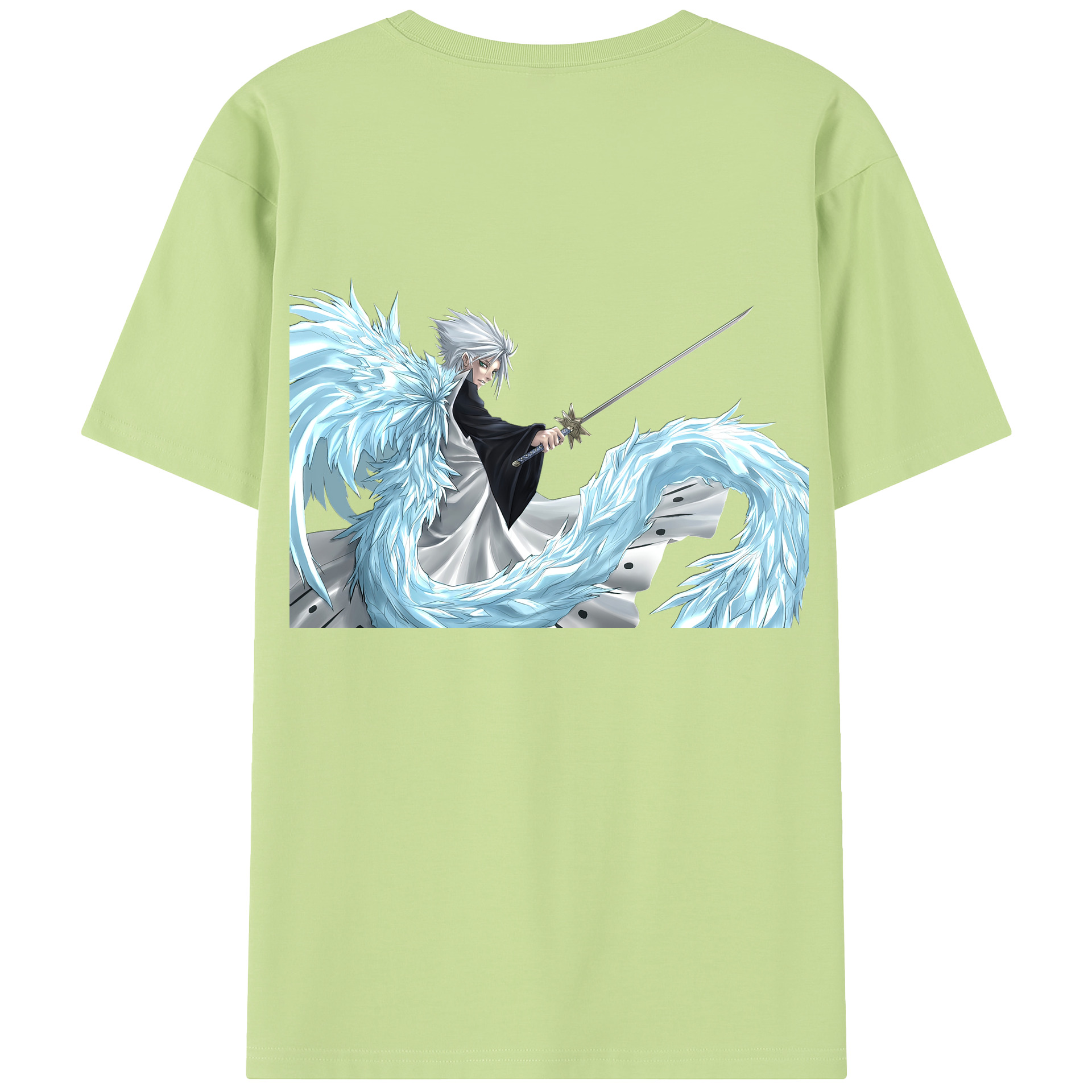 （画像用） ブリーチ 日番谷冬獅郎（ひつがや とうしろう） BLEACH Hitsugaya Toushirou 綿100％半袖Tシャツ（背面プリント）
